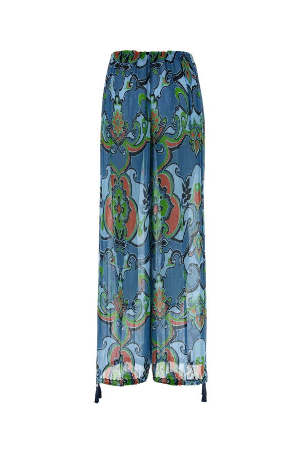 Etro Printed Viscose Blend Wide-Leg Pant - STAMPAFDOAZZURRO