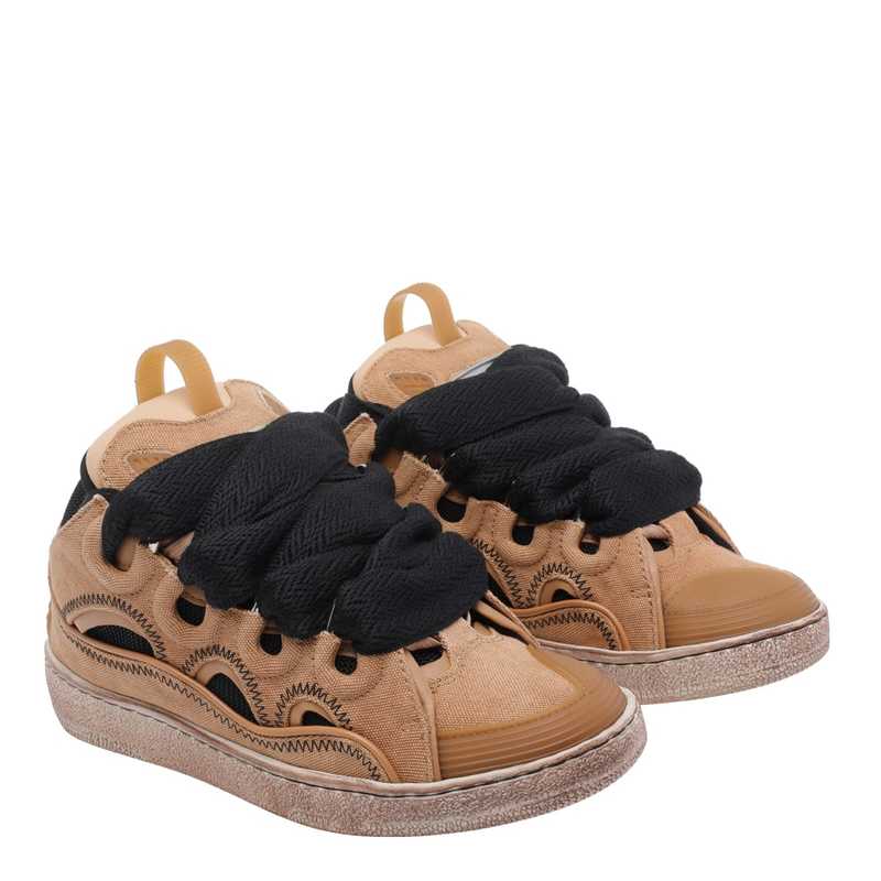 Lanvin Curb Sneakers - Beige