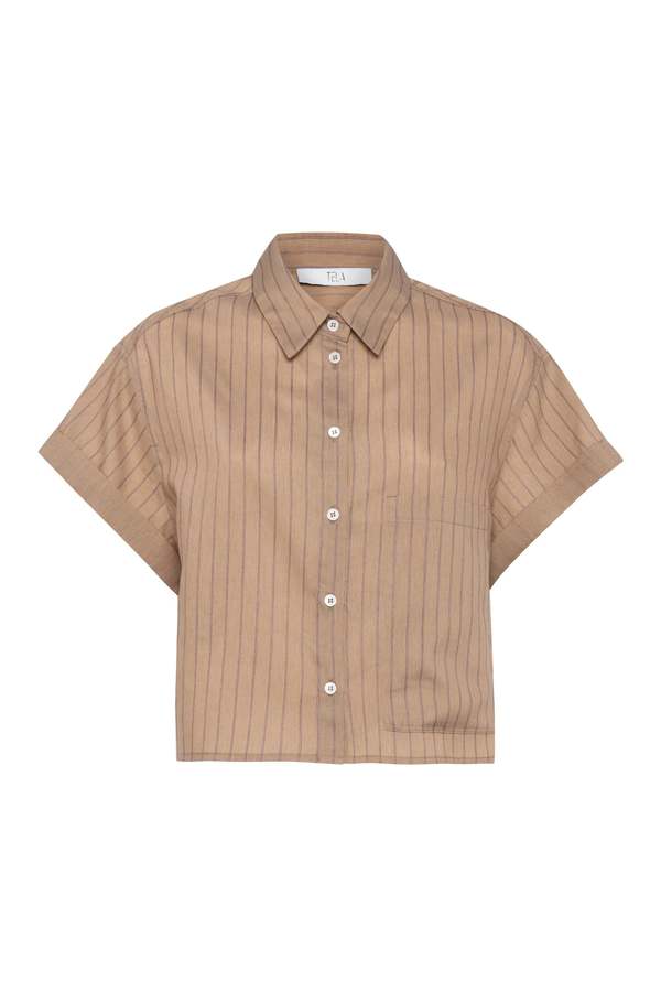 Tela Rocky Cropped Short-Sleeve Shirt