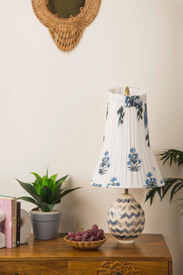 Mela Artisans Azure Blossom Lamp Shade