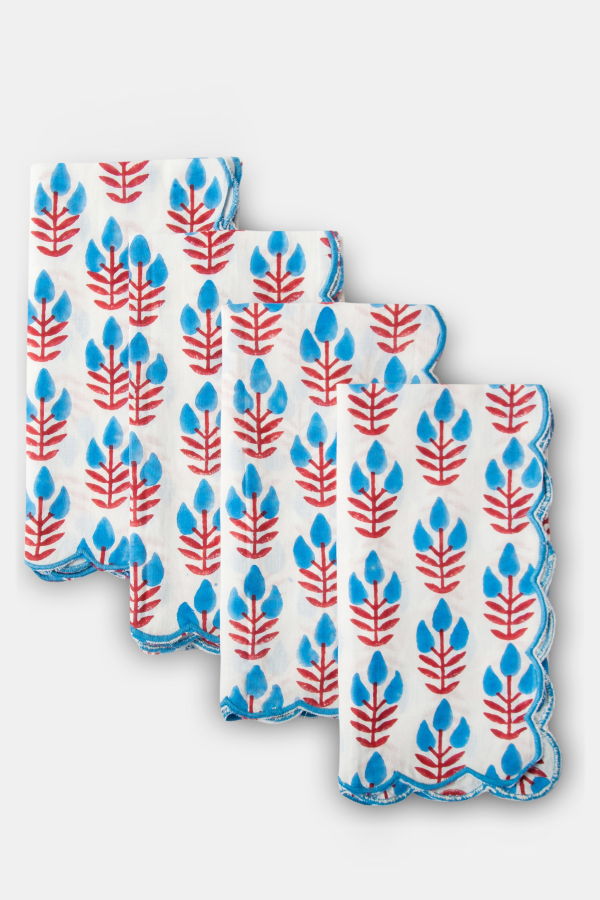 Mela Artisans Meadow Handblocked Napkin Set