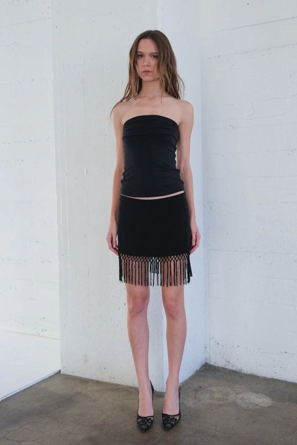 Geel Aria Tassel Skort