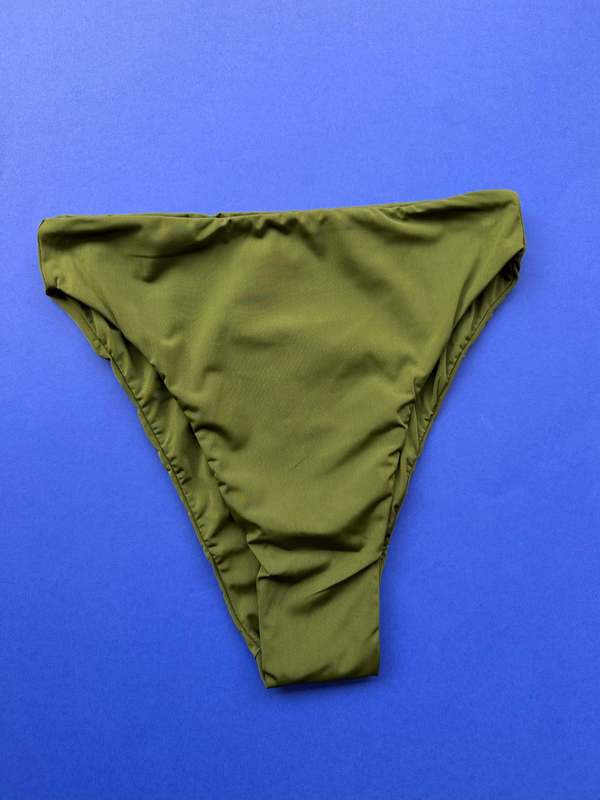 Haight Mah High Waisted Bikini Bottom - Olive Green