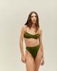 Haight Mah High Waisted Bikini Bottom - Olive Green - Thumbnail 2