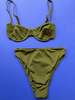 Haight Mah High Waisted Bikini Bottom - Olive Green - Thumbnail 3