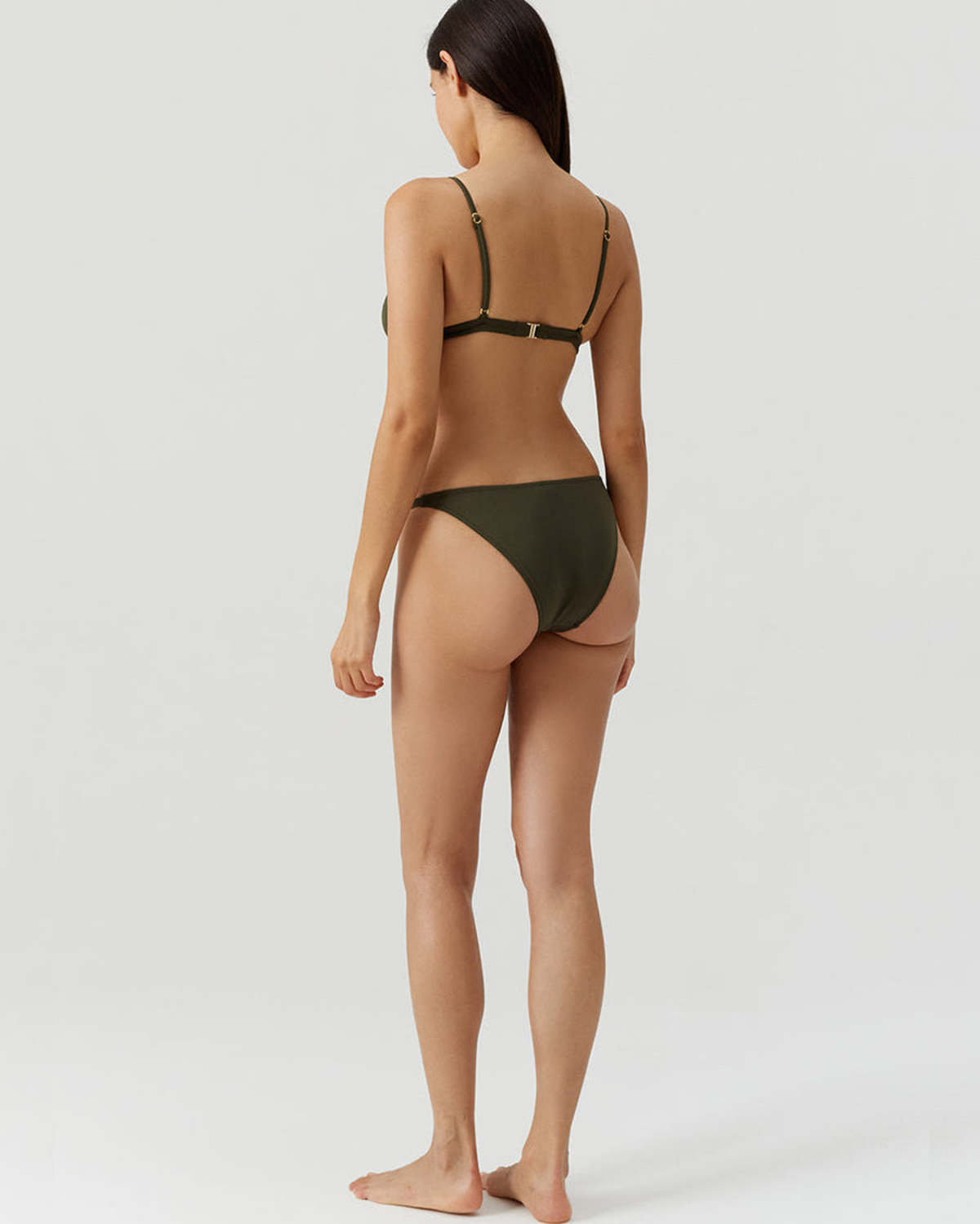 Melissa Odabash Mexico Chain Triangle Bikini Top - Olive - Image 4 of 6