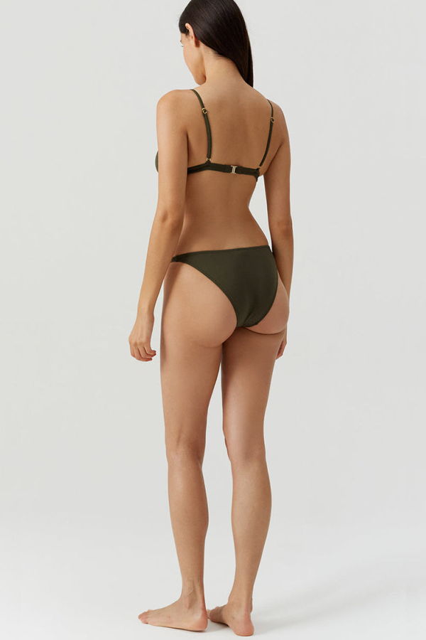 Melissa Odabash Mexico Low Bikini Bottom - Olive