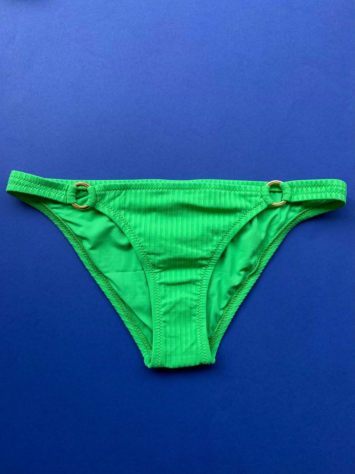 Melissa Odabash Montenegro Bikini Bottom - Green Ribbed - Image 1 of 6