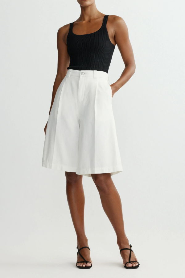 DL 1961 Hepburn High Rise Pleated 12.5" Jean Short