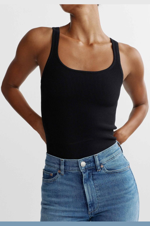 DL 1961 Scoop Neck Tank Instasculpt Rib