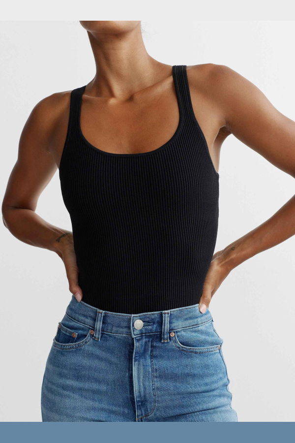 DL 1961 Scoop Neck Tank Instasculpt Rib