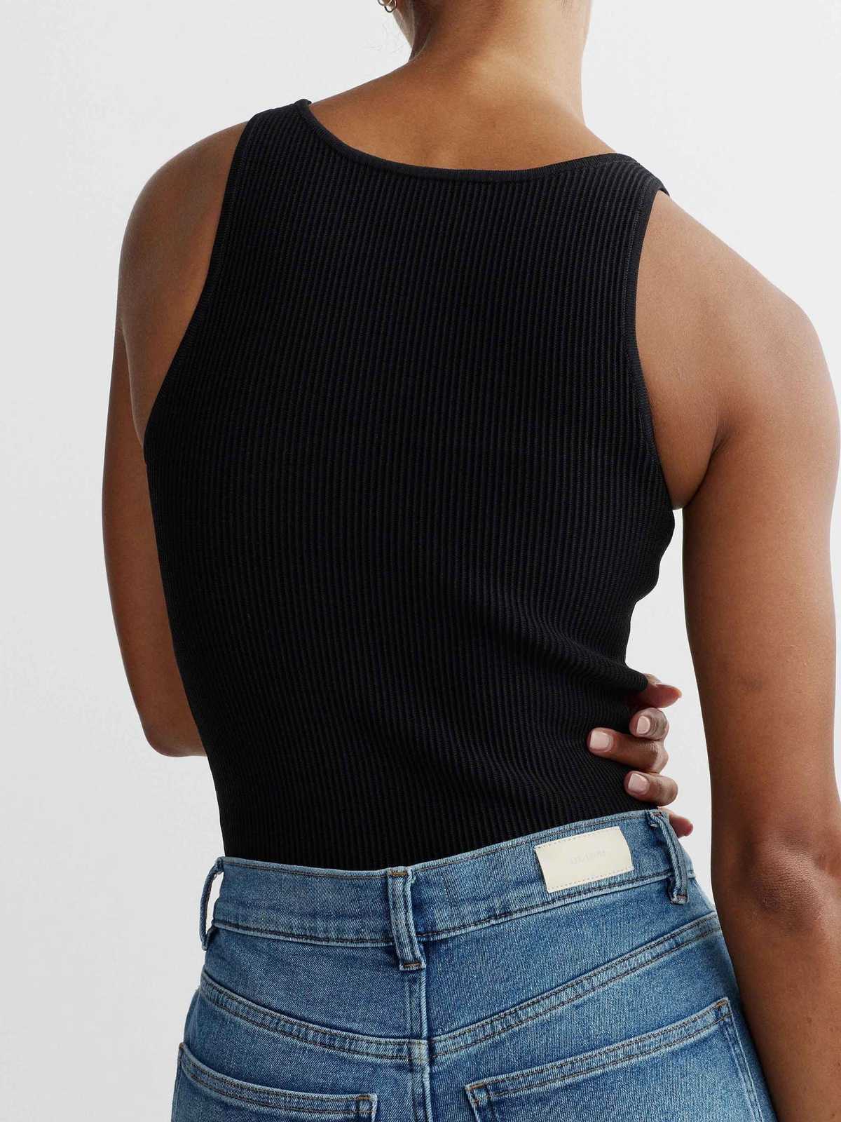 DL 1961 Scoop Neck Tank Instasculpt Rib - Image 3 of 7