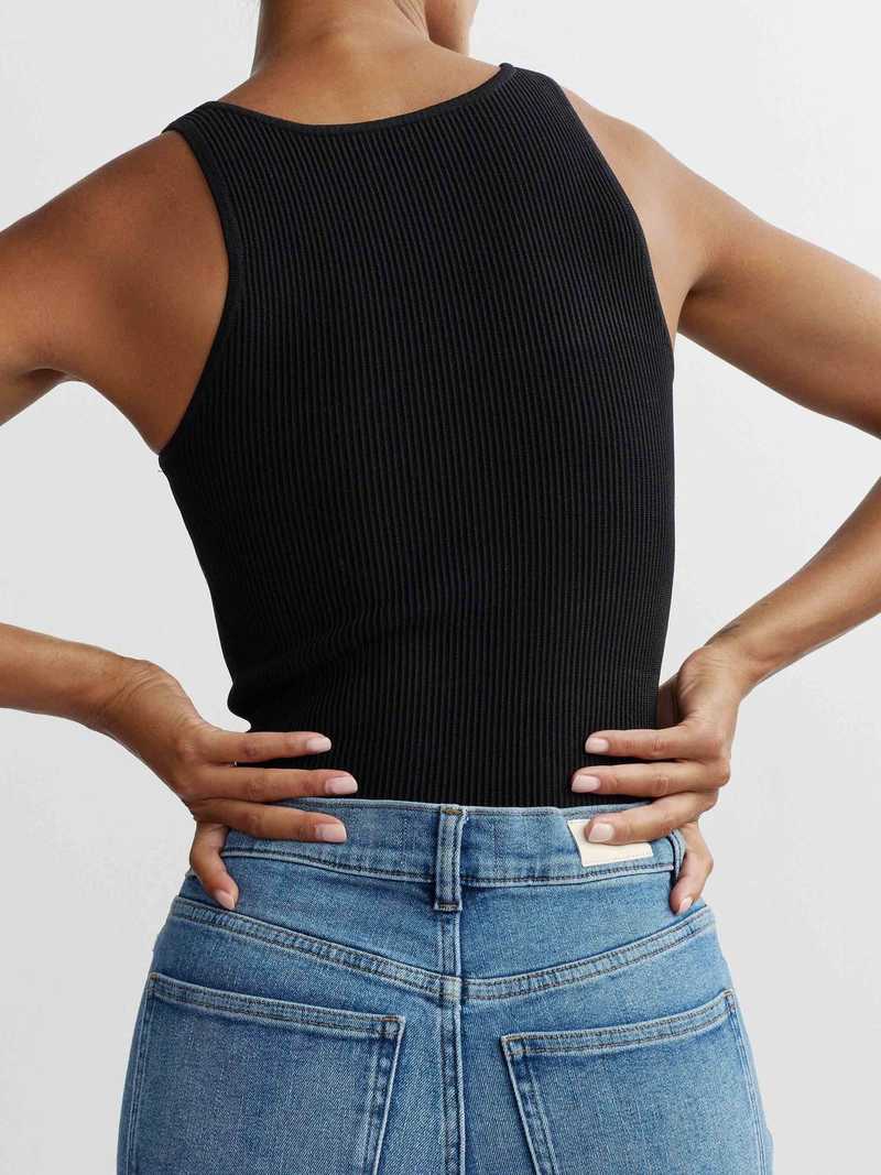 DL 1961 Scoop Neck Tank Instasculpt Rib