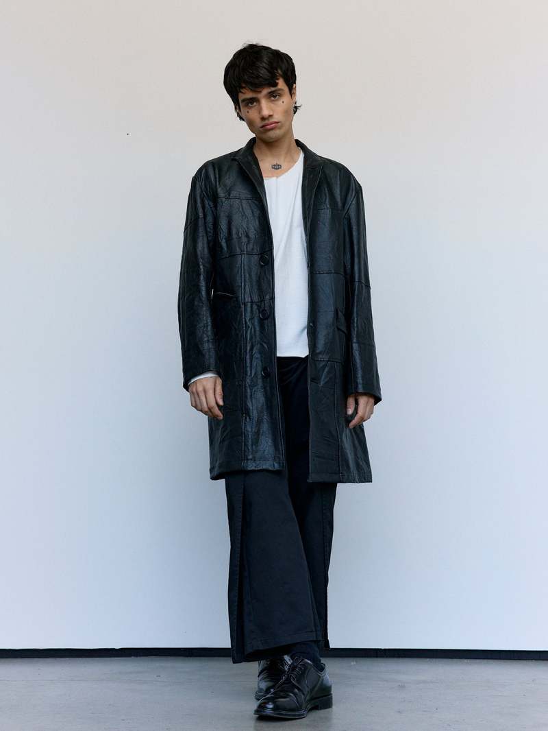 Old Park Leather Chesterfield Jacket