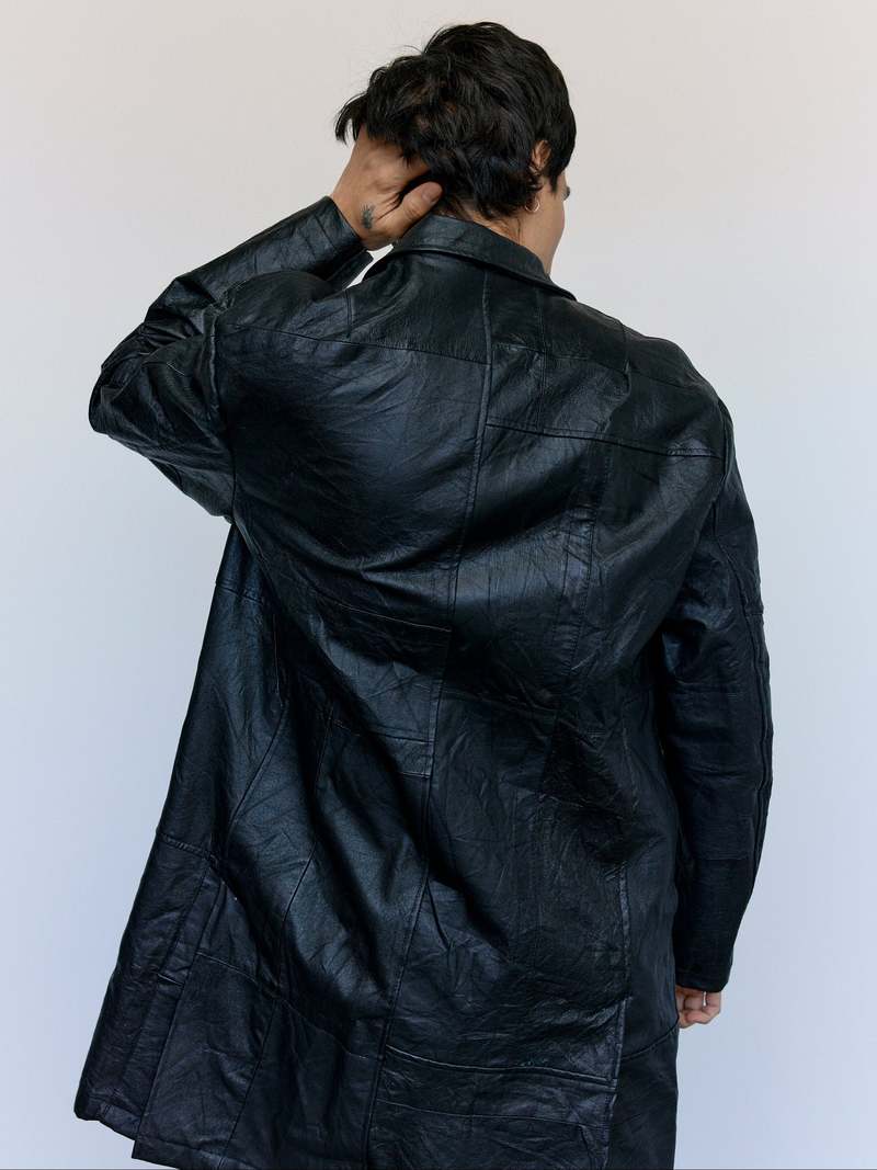 Old Park Leather Chesterfield Jacket