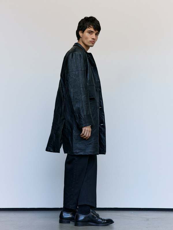 Old Park Leather Chesterfield Jacket