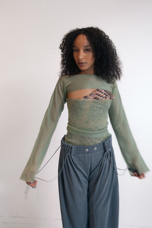 Ulika Sanctus Curtain Jogger Pants - Washed Blue