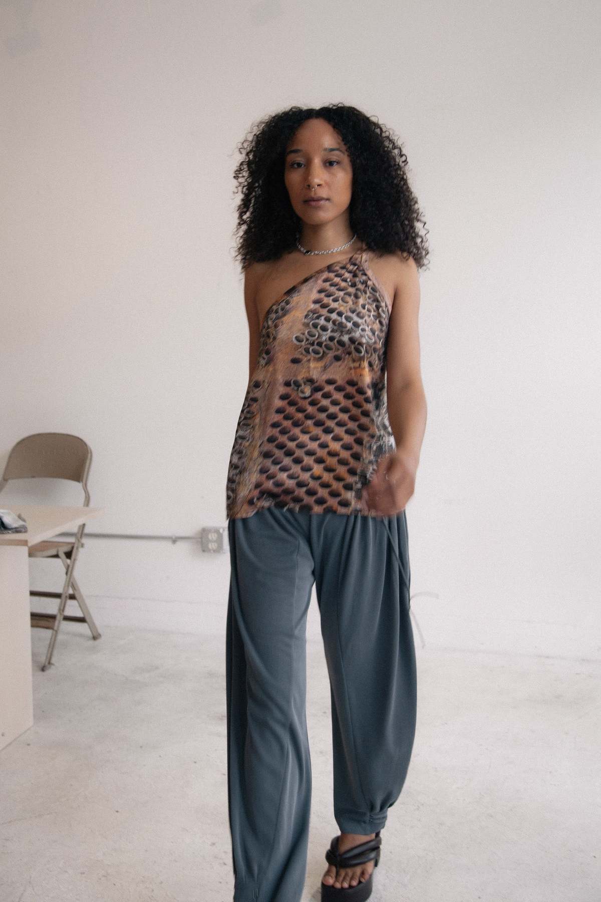 Ulika Sanctus Curtain Jogger Pants - Washed Blue - Image 6 of 6