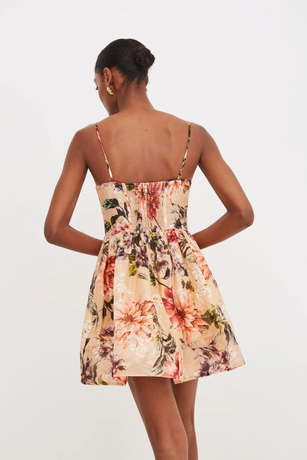 Cara Cara Alba Mini Dress - Margaux Bloom Ginger