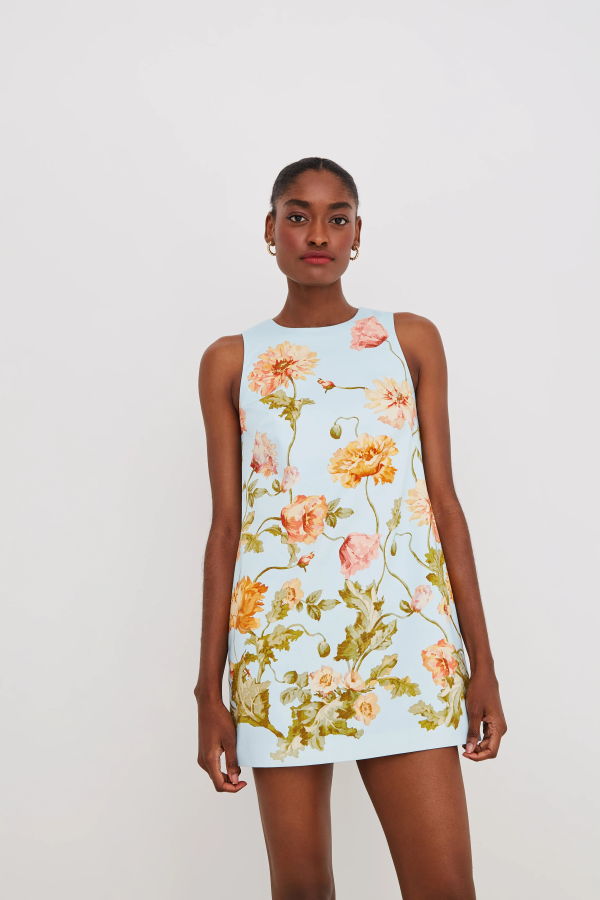 Cara Cara Mackenzie Dress - Lockwood Flora Sky