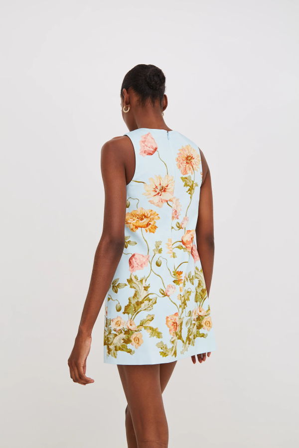 Cara Cara Mackenzie Dress - Lockwood Flora Sky