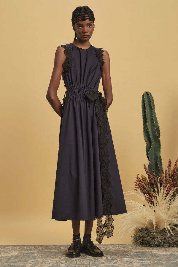 Kika Vargas Hanna Dress - Navy