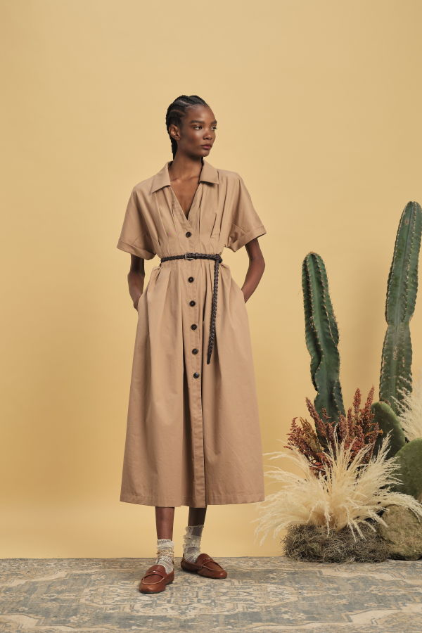 Kika Vargas Letitia Dress - Camel