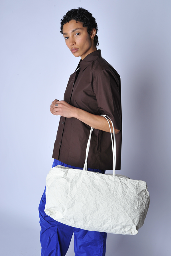 Zilla Matte Nylon Duffle Bag - Warm White