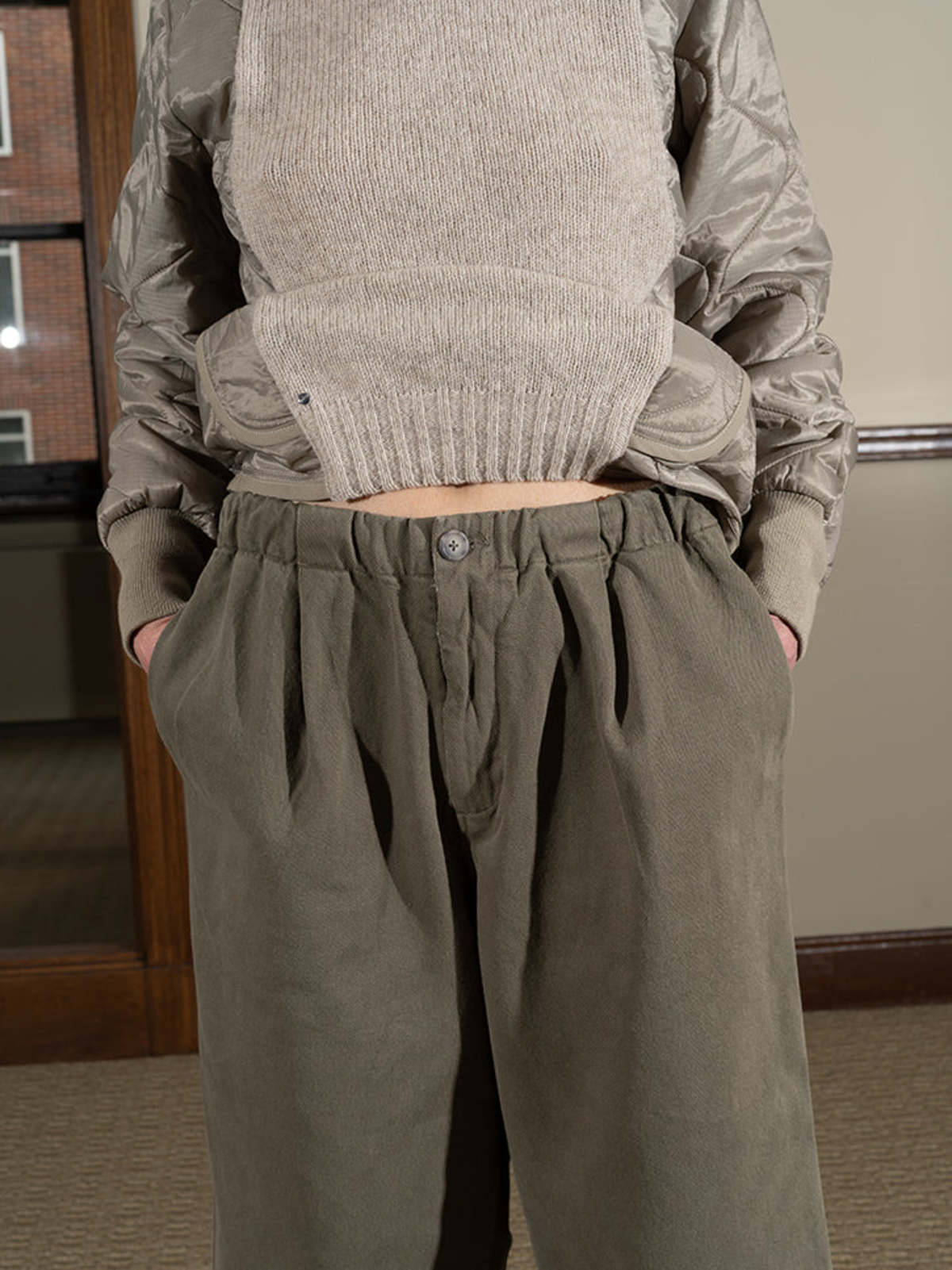 Lauren Manoogian Washed Crop Trouser - Fatigue - Image 5 of 5