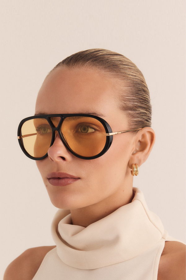 Banbé Eyewear The Harley Sunglasses - Black/Yellow