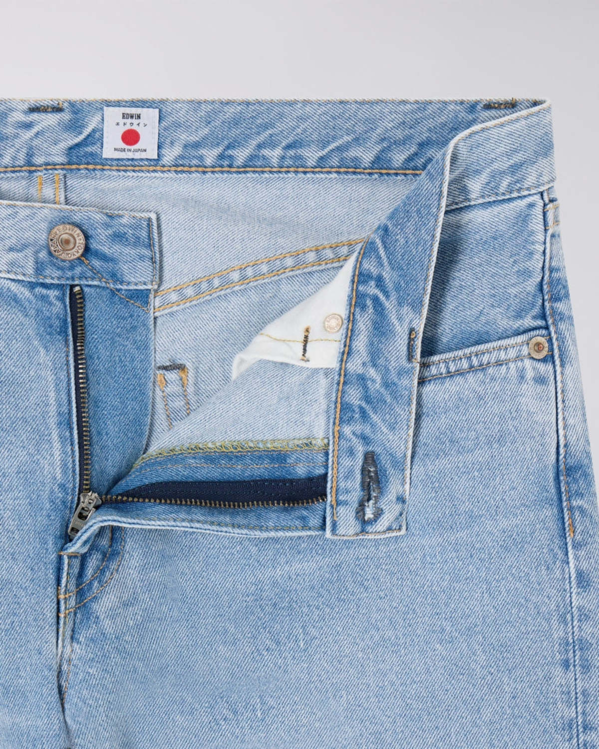 Edwin Regular Tapered Made in Japan Jeans - Blue Light Used - Image 2 of 8