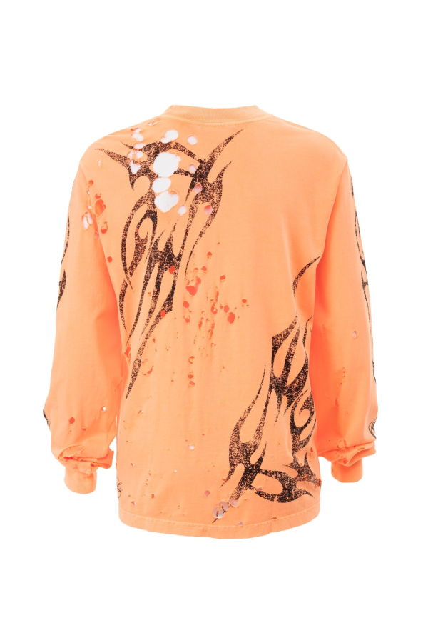 Hellstar Tribal Long Sleeve Tee - Orange