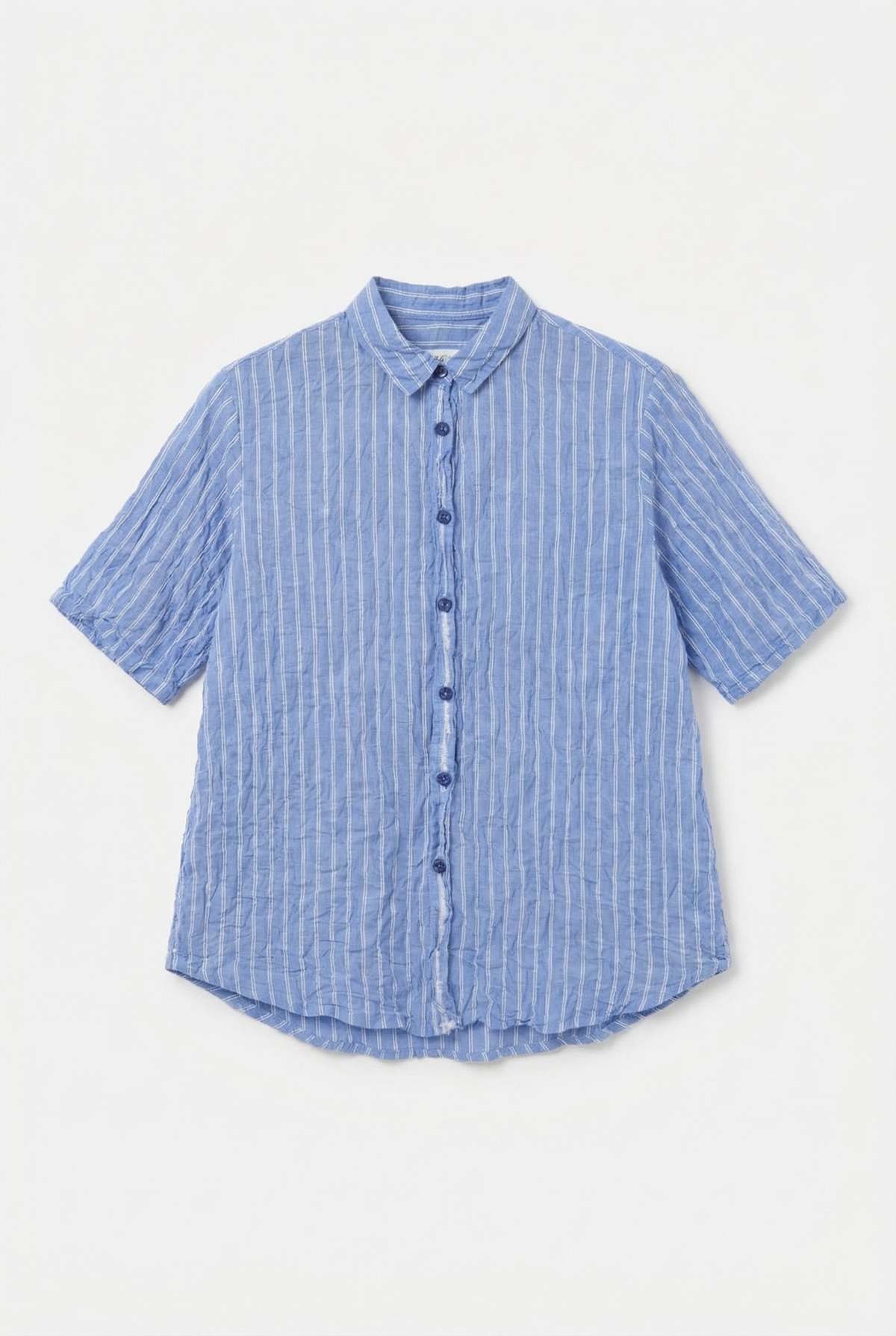 Pas de Calais Stripe SS Blouse - Saxe Blue - Image 1 of 1