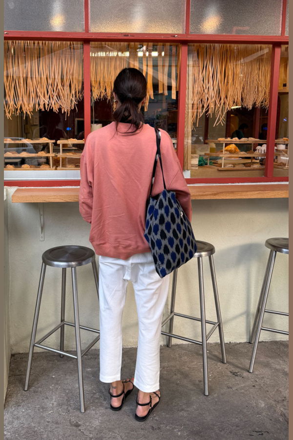 Two Japanese Cotton Sweatshirt - Coral