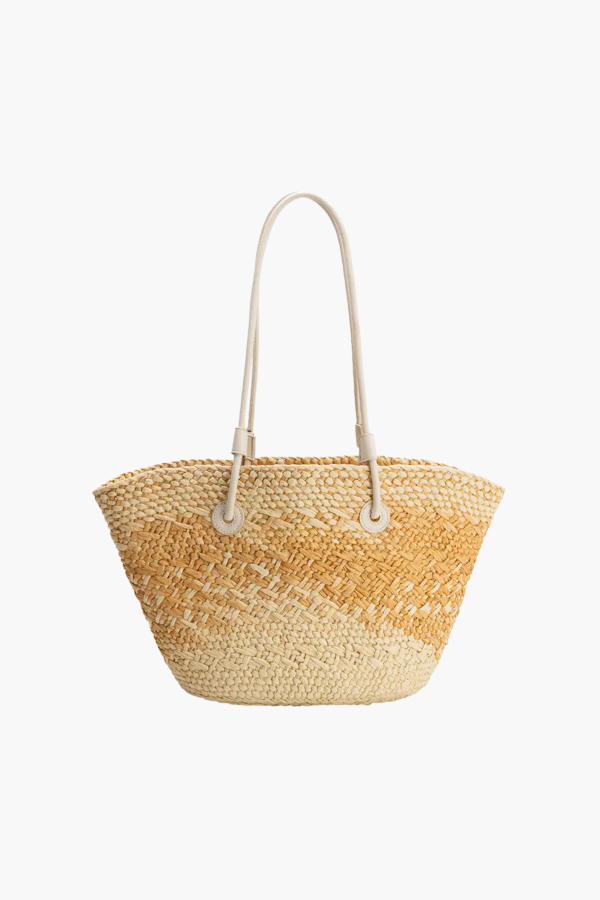 Melie Bianco Sunset Straw Tote Bag