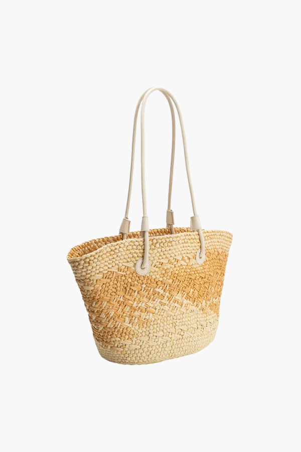 Melie Bianco Sunset Straw Tote Bag