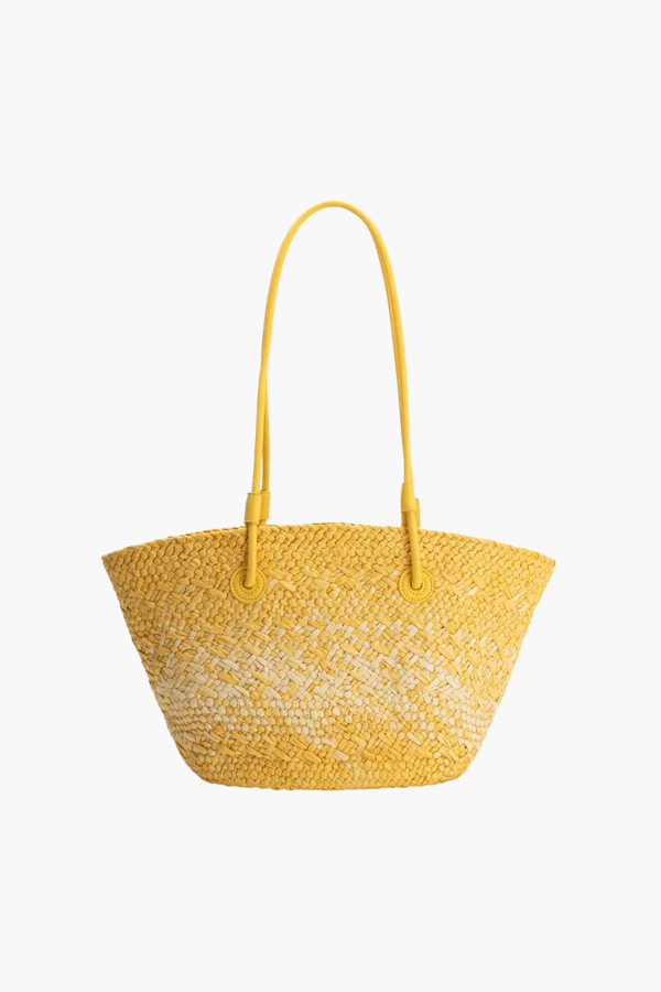 Melie Bianco Sunset Straw Tote Bag