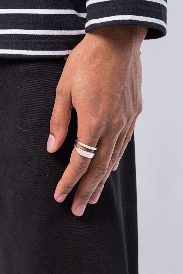 werkstatt:münchen Cross Forged Ring - Silver