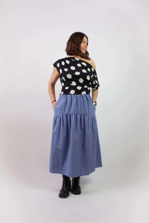 A Bronze Age Gingham Field Skirt
