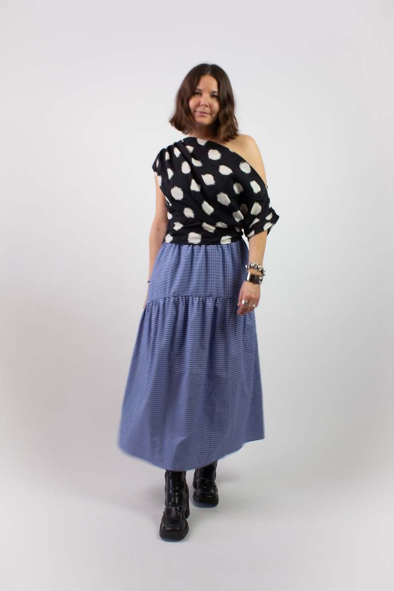 A Bronze Age Gingham Field Skirt