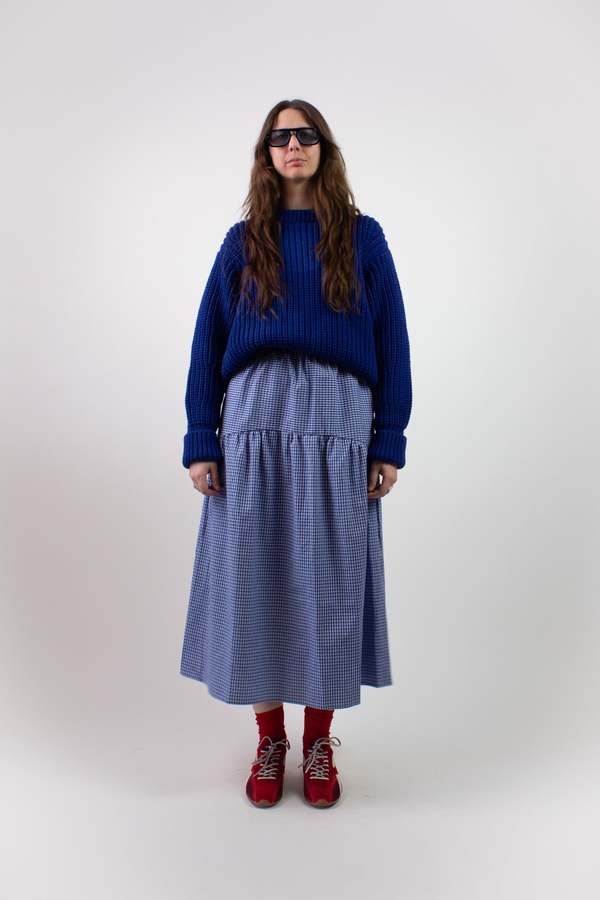 A Bronze Age Gingham Field Skirt