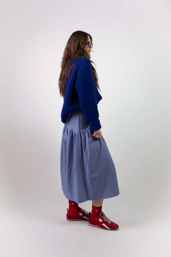 A Bronze Age Gingham Field Skirt