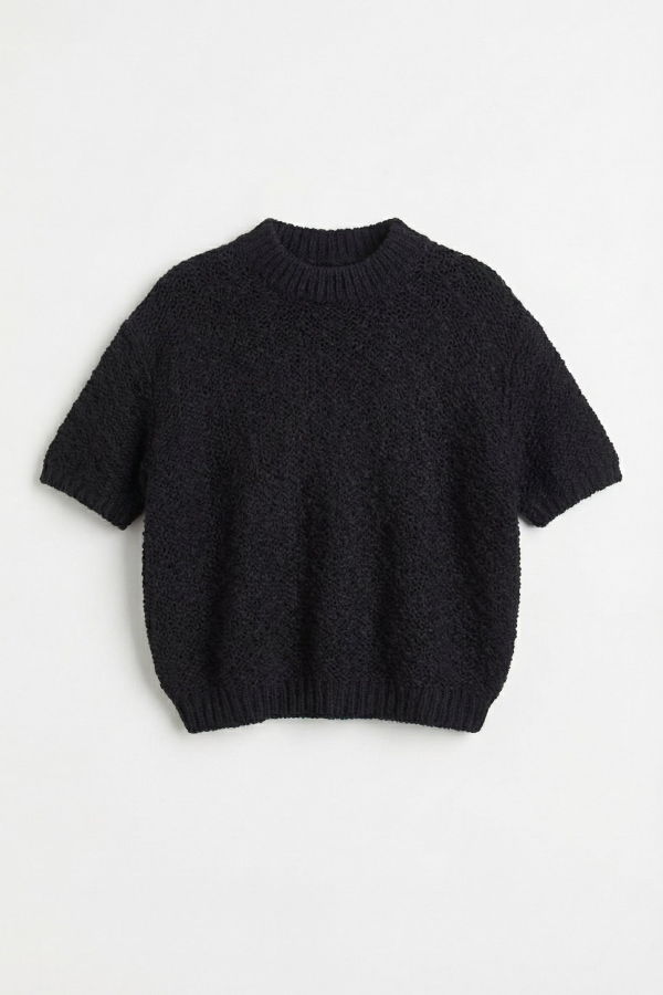 AVN Summer Black Tricot Top