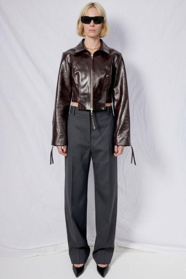 Jovana Markovic Kamen Leather Jacket - Brown