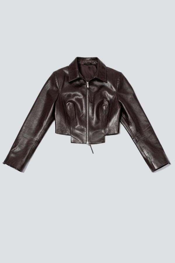 Jovana Markovic Kamen Leather Jacket - Brown