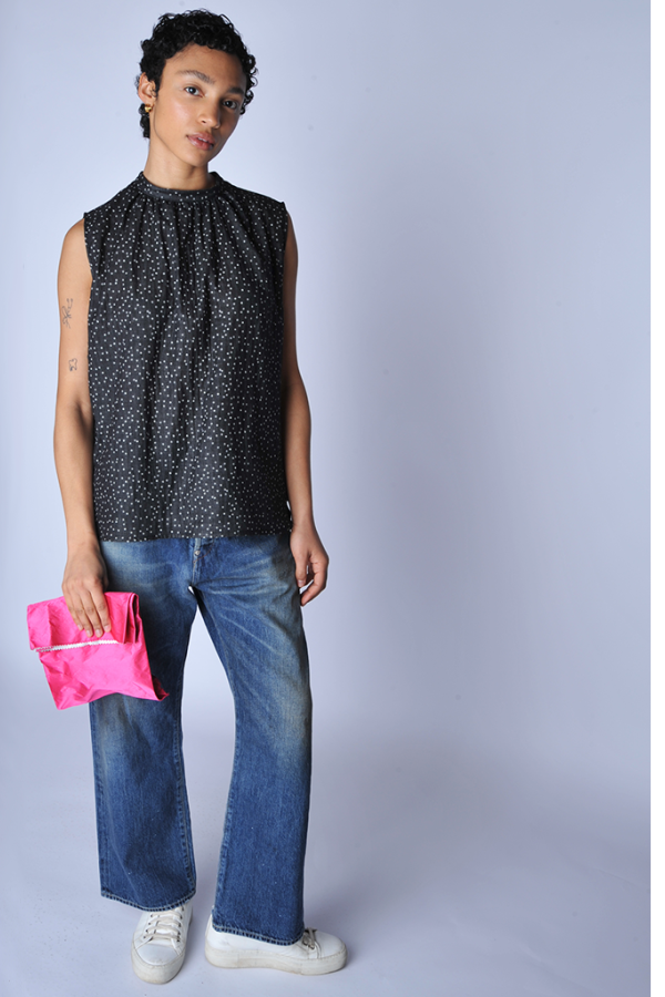 Zilla Fuchsia Satin Lunch Bag