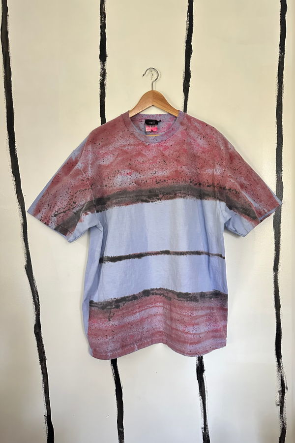 Audrey Louise Reynolds ALR Oversized Honduran Cotton Airbrush Stripes Shirt - Rad Plaid