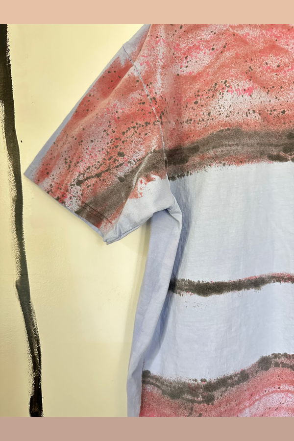 Audrey Louise Reynolds ALR Oversized Honduran Cotton Airbrush Stripes Shirt - Rad Plaid