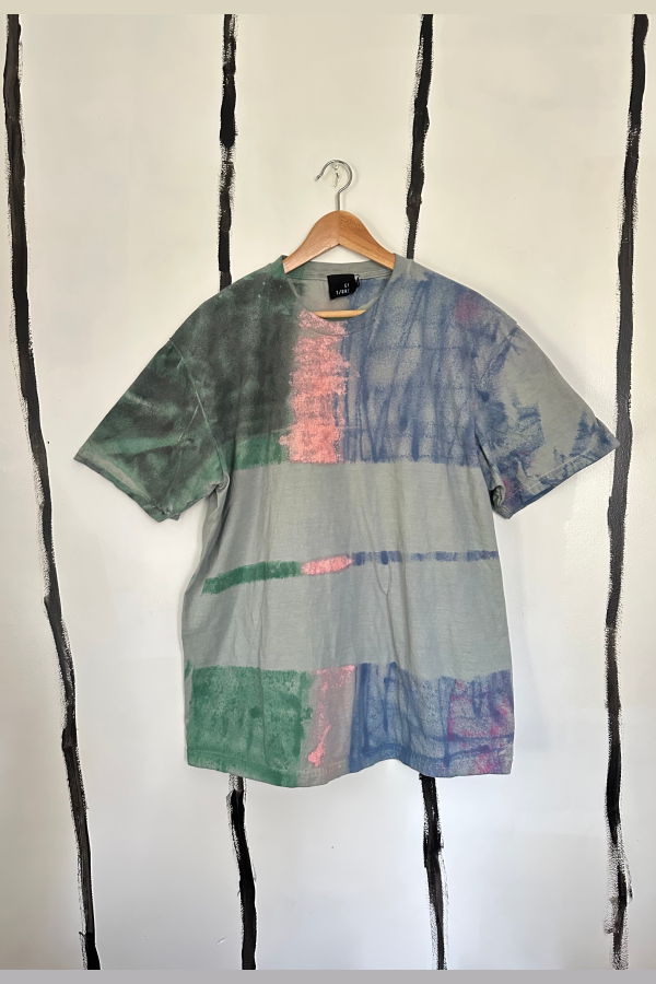 Audrey Louise Reynolds ALR Oversized Honduran Cotton Airbrush Stripes Shirt - Rad Plaid