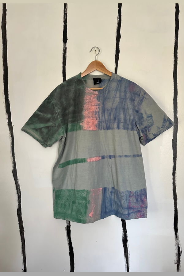 Audrey Louise Reynolds ALR Oversized Honduran Cotton Airbrush Stripes Shirt - Rad Plaid